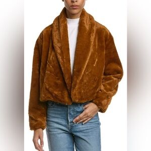 NWT Blank NYC Eye Candy Faux Fur Cropped Jacket - Size S